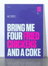 Load image into Gallery viewer, Blues Brothers original screen print movie film poster - 4 fried chickens signed Limited edition - Original Music and Movie Posters for sale from Bamalama - Online Poster Store UK London