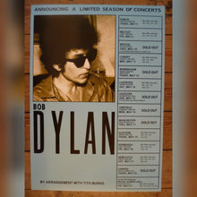Load image into Gallery viewer, Bob Dylan concert tour promotional poster - Royal Albert Hall 1966 and UK tour - Original Music and Movie Posters for sale from Bamalama - Online Poster Store UK London