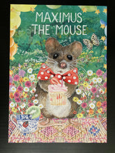 Load image into Gallery viewer, Children`s Animal Alphabet A2 poster - Maximus the Mouse, original design beautifully hand painted with water colors - Original Music and Movie Posters for sale from Bamalama - Online Poster Store UK London