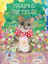 Load image into Gallery viewer, Childrens bedroom & nursery animal poster print - M is for Mouse, original design beautifully hand painted with watercolors and signed by artist Lisa Read - Original Music and Movie Posters for sale from Bamalama - Online Poster Store UK London