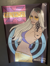 Load image into Gallery viewer, Cinema X original poster Limited edition chrome mirror effect - A2 Print design by Dan Reaney - Original Music and Movie Posters for sale from Bamalama - Online Poster Store UK London