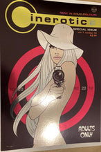 Load image into Gallery viewer, Cinerotic original poster design chrome mirror effect print - 1970s Special Issue by Dan Reaney - Original Music and Movie Posters for sale from Bamalama - Online Poster Store UK London