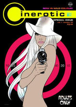 Load image into Gallery viewer, Cinerotic original poster design chrome mirror effect print - 1970s Special Issue by Dan Reaney - Original Music and Movie Posters for sale from Bamalama - Online Poster Store UK London