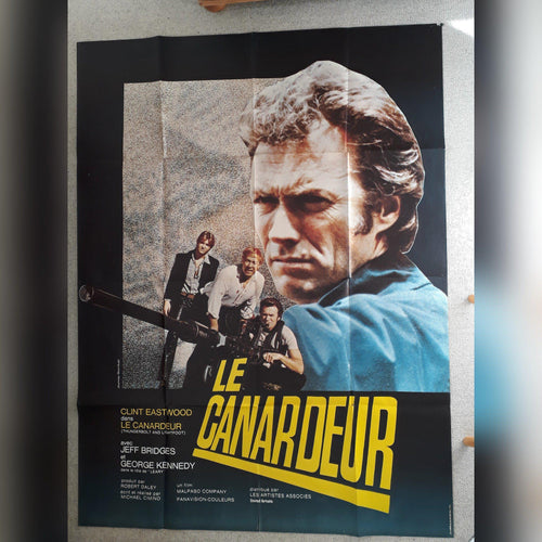 Clint Eastwood original movie film poster - Thunderbolt & Lightfoot Large French Grande size 1974 - Original Music and Movie Posters for sale from Bamalama - Online Poster Store UK London