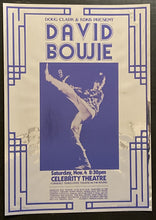 Load image into Gallery viewer, David Bowie concert poster - Ziggy live Celebrity Theatre USA 1972 chrome mirror effect - Original Music and Movie Posters for sale from Bamalama - Online Poster Store UK London