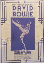 Load image into Gallery viewer, David Bowie concert poster - Ziggy live Celebrity Theatre USA 1972 chrome mirror effect - Original Music and Movie Posters for sale from Bamalama - Online Poster Store UK London