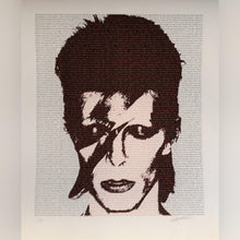 Load image into Gallery viewer, David Bowie original poster print - Aladdin Sane limited edition signed by Pete O`Neil - Original Music and Movie Posters for sale from Bamalama - Online Poster Store UK London