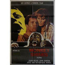 Load image into Gallery viewer, George A. Romero original horror movie film poster - Monkey Shines 1988 Turkish - Original Music and Movie Posters for sale from Bamalama - Online Poster Store UK London