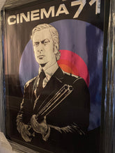 Load image into Gallery viewer, Get Carter original poster print design - Michael Caine 71 A2 size chrome mirror effect by Dan Reaney - Original Music and Movie Posters for sale from Bamalama - Online Poster Store UK London
