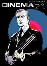 Load image into Gallery viewer, Get Carter original poster print design - Michael Caine 71 A2 size chrome mirror effect by Dan Reaney - Original Music and Movie Posters for sale from Bamalama - Online Poster Store UK London