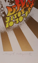 Load image into Gallery viewer, Hapshash Pink Floyd poster Screen Print - Move UFO club 1967 Signed & Stamped by Nigel Waymouth - Original Music and Movie Posters for sale from Bamalama - Online Poster Store UK London