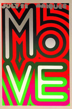 Load image into Gallery viewer, Hapshash screen print poster - Move at Marquee 1967 signed & stamped by Nigel Waymouth - Original Music and Movie Posters for sale from Bamalama - Online Poster Store UK London