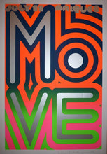 Load image into Gallery viewer, Hapshash screen print poster - Move at Marquee 1967 signed & stamped by Nigel Waymouth - Original Music and Movie Posters for sale from Bamalama - Online Poster Store UK London