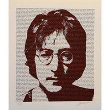 Load image into Gallery viewer, John Lennon poster print - limited edition Signed & Numbered by Pete O`Neill - Original Music and Movie Posters for sale from Bamalama - Online Poster Store UK London