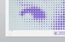 Load image into Gallery viewer, Kill Bill silk screen print poster - 3 Color Pale Blue & Violet Varnish signed and numbered by designer Ink Candy Limited Edition of only 50 (Copy) - Original Music and Movie Posters for sale from Bamalama - Online Poster Store UK London