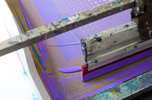 Load image into Gallery viewer, Kill Bill silk screen print poster - 3 Color Pale Blue & Violet Varnish signed and numbered by designer Ink Candy Limited Edition of only 50 (Copy) - Original Music and Movie Posters for sale from Bamalama - Online Poster Store UK London