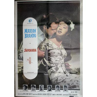 Marlon Brando original movie film poster - Sayonara 1981 Spanish re-release - Original Music and Movie Posters for sale from Bamalama - Online Poster Store UK London