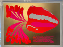 Load image into Gallery viewer, Michael English of Hapshash screen print poster Love Festival UFO club 1967 with Gold background - Original Music and Movie Posters for sale from Bamalama - Online Poster Store UK London
