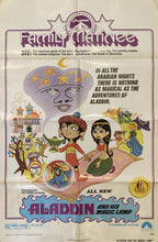 Load image into Gallery viewer, Original vintage family movie film poster - Aladdin and his Magic Lamp USA 1 sheet 1975 - Original Music and Movie Posters for sale from Bamalama - Online Poster Store UK London