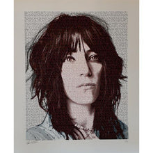 Load image into Gallery viewer, Patti Smith poster print - Limited edition Signed and numbered by Pete O`Neill - Original Music and Movie Posters for sale from Bamalama - Online Poster Store UK London