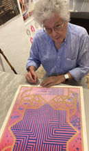 Load image into Gallery viewer, Pink Floyd poster print by Hapshash - 5th Dimension club Leicester 1967 Signed and stamped by Nigel Waymouth - Original Music and Movie Posters for sale from Bamalama - Online Poster Store UK London