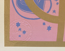 Load image into Gallery viewer, Pink Floyd poster print by Hapshash - 5th Dimension club Leicester 1967 Signed and stamped by Nigel Waymouth - Original Music and Movie Posters for sale from Bamalama - Online Poster Store UK London