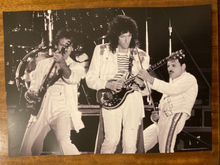 Load image into Gallery viewer, Queen poster photograph with Freddie Mercury large A3 size repro from original files/negative - Original Music and Movie Posters for sale from Bamalama - Online Poster Store UK London