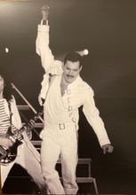 Load image into Gallery viewer, Queen poster photograph with Freddie Mercury large A3 size repro from original files/negative - Original Music and Movie Posters for sale from Bamalama - Online Poster Store UK London