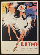 Load image into Gallery viewer, Rene Gruau poster: World famous 1950s Paris Lido nightclub image A2 size reproduction - Original Music and Movie Posters for sale from Bamalama - Online Poster Store UK London
