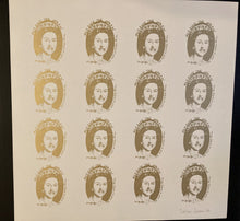 Load image into Gallery viewer, Sex Pistols original poster - 16 Queens Gold Screen print by Artificial stamp/numbered designed by Jamie Reid - Original Music and Movie Posters for sale from Bamalama - Online Poster Store UK London