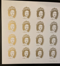 Load image into Gallery viewer, Sex Pistols original poster - 16 Queens Gold Screen print by Artificial stamp/numbered designed by Jamie Reid - Original Music and Movie Posters for sale from Bamalama - Online Poster Store UK London