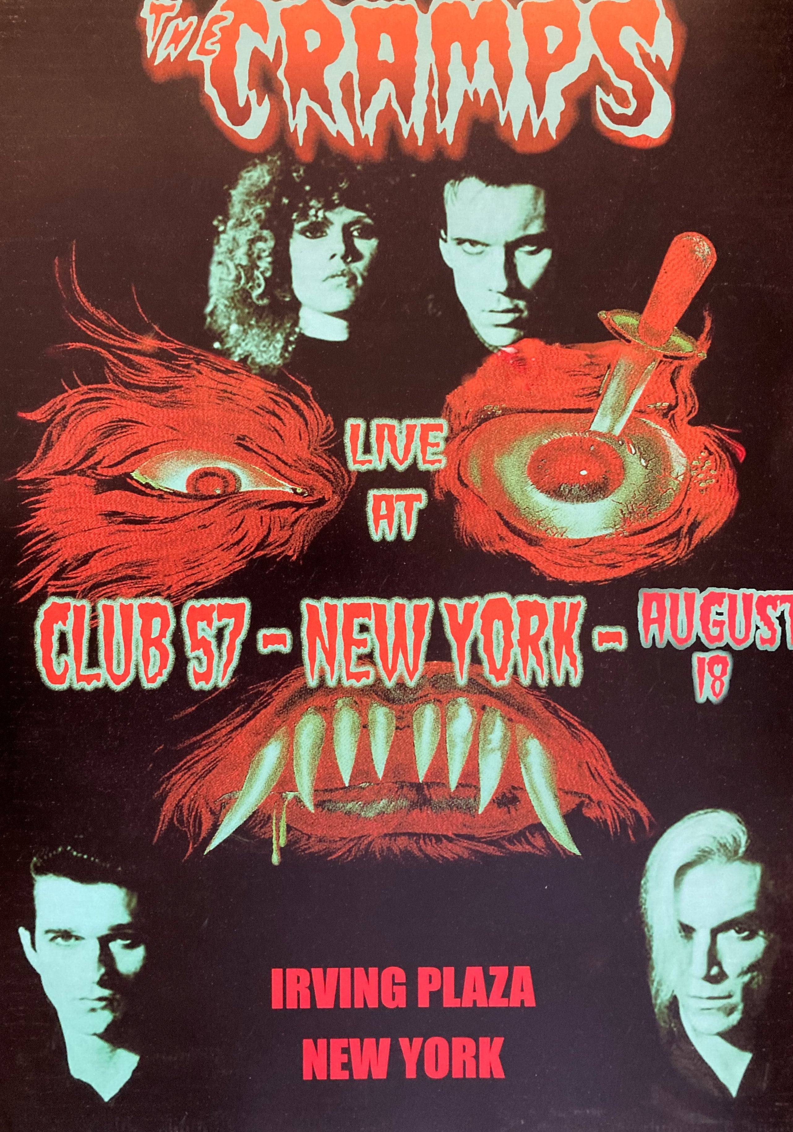 The Cramps poster - Live Club 57 New York USA 1979 Fantastic new