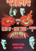 Load image into Gallery viewer, The Cramps poster - Live Club 57 New York USA 1979 Fantastic new reprint edition - Original Music and Movie Posters for sale from Bamalama - Online Poster Store UK London