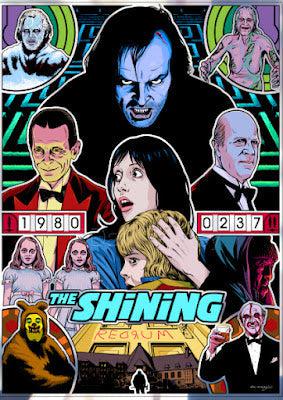 The Shining original poster print - Characters in Chrome effect by Dan Reaney - Original Music and Movie Posters for sale from Bamalama - Online Poster Store UK London
