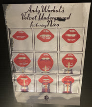 Load image into Gallery viewer, Velvet Underground chrome/mirror effect poster - Andy Warhol lips design 1967 New Large A2 - Original Music and Movie Posters for sale from Bamalama - Online Poster Store UK London