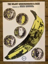 Load image into Gallery viewer, Velvet Underground poster - First Album with Andy Warhol &amp; Nico 1967 Large A2 new design - Original Music and Movie Posters for sale from Bamalama - Online Poster Store UK London
