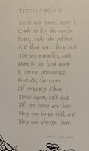 Load image into Gallery viewer, Vintage original poetry poster - Signed Teeth and Bones by Edward Lucie-Smith - Original Music and Movie Posters for sale from Bamalama - Online Poster Store UK London