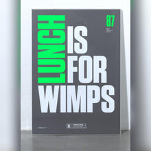 Load image into Gallery viewer, Wall Street original screen print poster - Lunch is for Wimps limited edition signed by artist - Original Music and Movie Posters for sale from Bamalama - Online Poster Store UK London