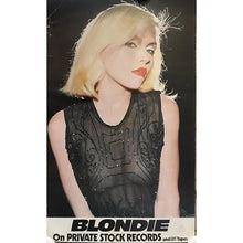 Load image into Gallery viewer, Blondie promotional poster - Private Stock records 1976 re-print A2 size - Original Music and Movie Posters for sale from Bamalama - Online Poster Store UK London