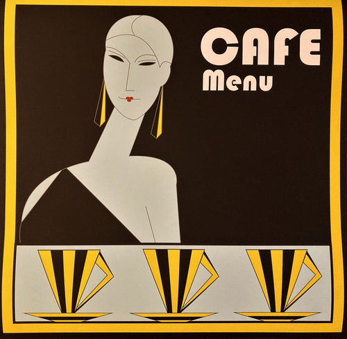 ORIGINAL ADVERTISING DESIGN POSTER - ART DECO STYLE CAFE MENU EDITION PRINT - Original Music and Movie Posters for sale from Bamalama - Online Poster Store UK London