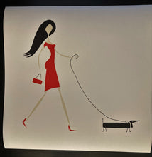 Load image into Gallery viewer, ORIGINAL ADVERTISING DESIGN POSTER - ART DECO STYLE LADY & DOG EDITION PRINT - Original Music and Movie Posters for sale from Bamalama - Online Poster Store UK London