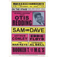 Load image into Gallery viewer, Otis Redding &amp; Eddie Floyd concert poster - Live at Hammersmith Odeon 1967 promo - Original Music and Movie Posters for sale from Bamalama - Online Poster Store UK London
