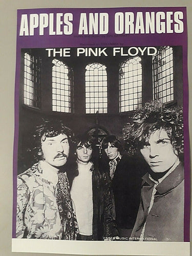 Pink Floyd poster - Apple and Oranges sheet music promo advert 1968 A3 reprint - Original Music and Movie Posters for sale from Bamalama - Online Poster Store UK London
