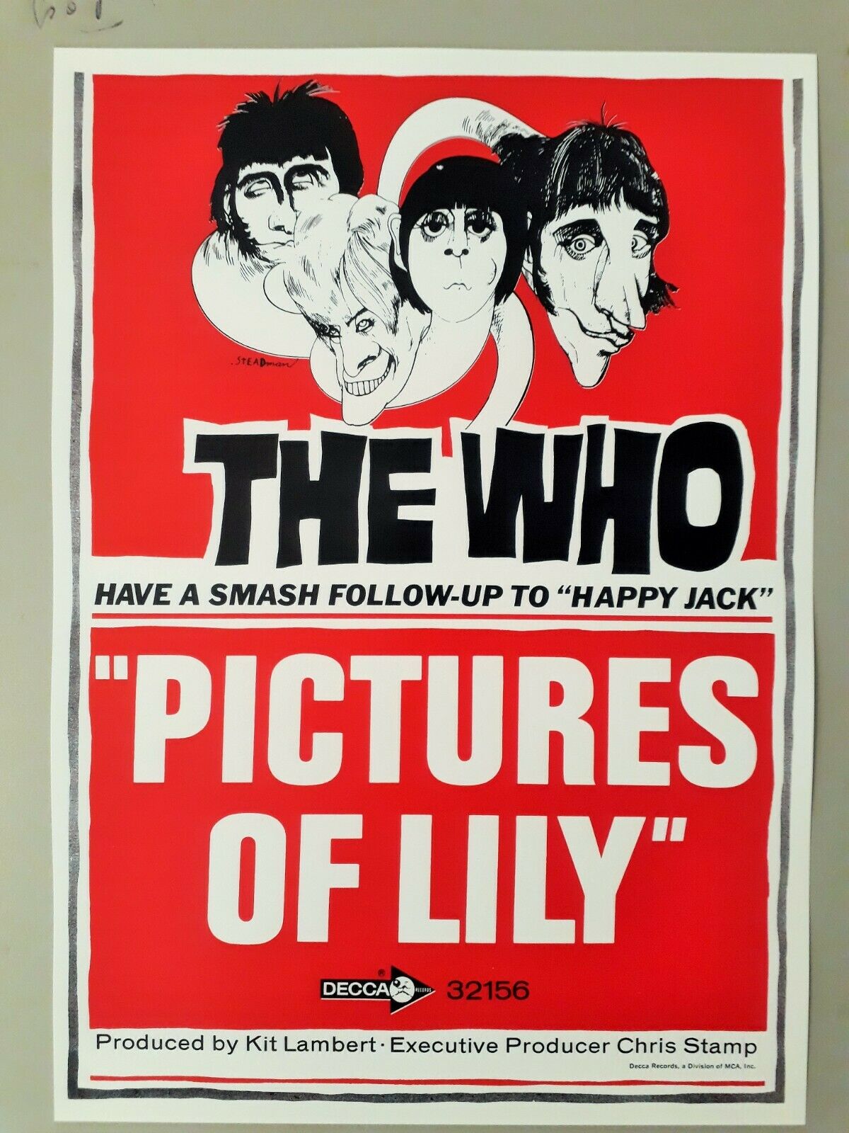 The Who promotional poster Pictures of Lily USA 1967 new reprinted e –  Bamalama Posters