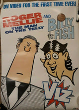 Load image into Gallery viewer, Viz original promotional poster - Roger Mellie & Billy the Fish 1980`s Video - Original Music and Movie Posters for sale from Bamalama - Online Poster Store UK London
