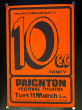 Load image into Gallery viewer, 10cc original concert promotional poster - Live at Paignton Festival Theatre 1975 - Original Music and Movie Posters for sale from Bamalama - Online Poster Store UK London
