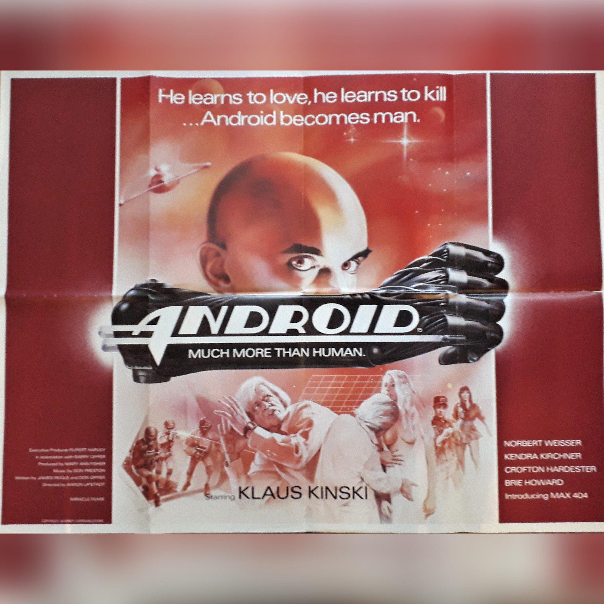 Android Original British Quad movie poster - 1982 starring Klaus Kinsk ...