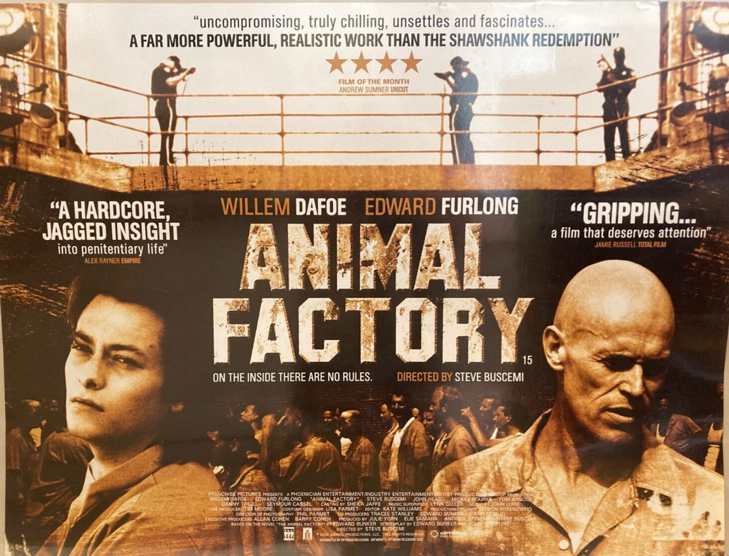 Animal Factory original UK Quad movie film poster - British Willem Dafoe 2000 - Original Music and Movie Posters for sale from Bamalama - Online Poster Store UK London