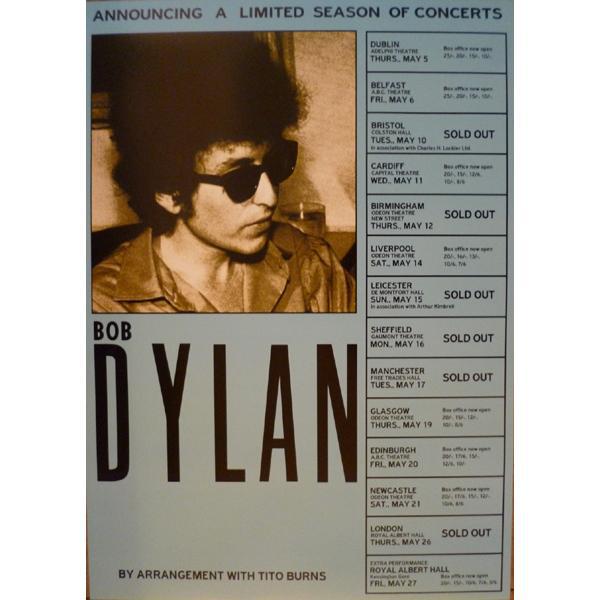 Bob Dylan concert tour promotional poster - Royal Albert Hall 1966 and UK tour - Original Music and Movie Posters for sale from Bamalama - Online Poster Store UK London