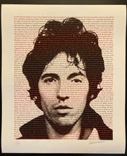 Load image into Gallery viewer, Bruce Springsteen original poster print - Born to Run limited edition signed by Pete O`Neil - Original Music and Movie Posters for sale from Bamalama - Online Poster Store UK London
